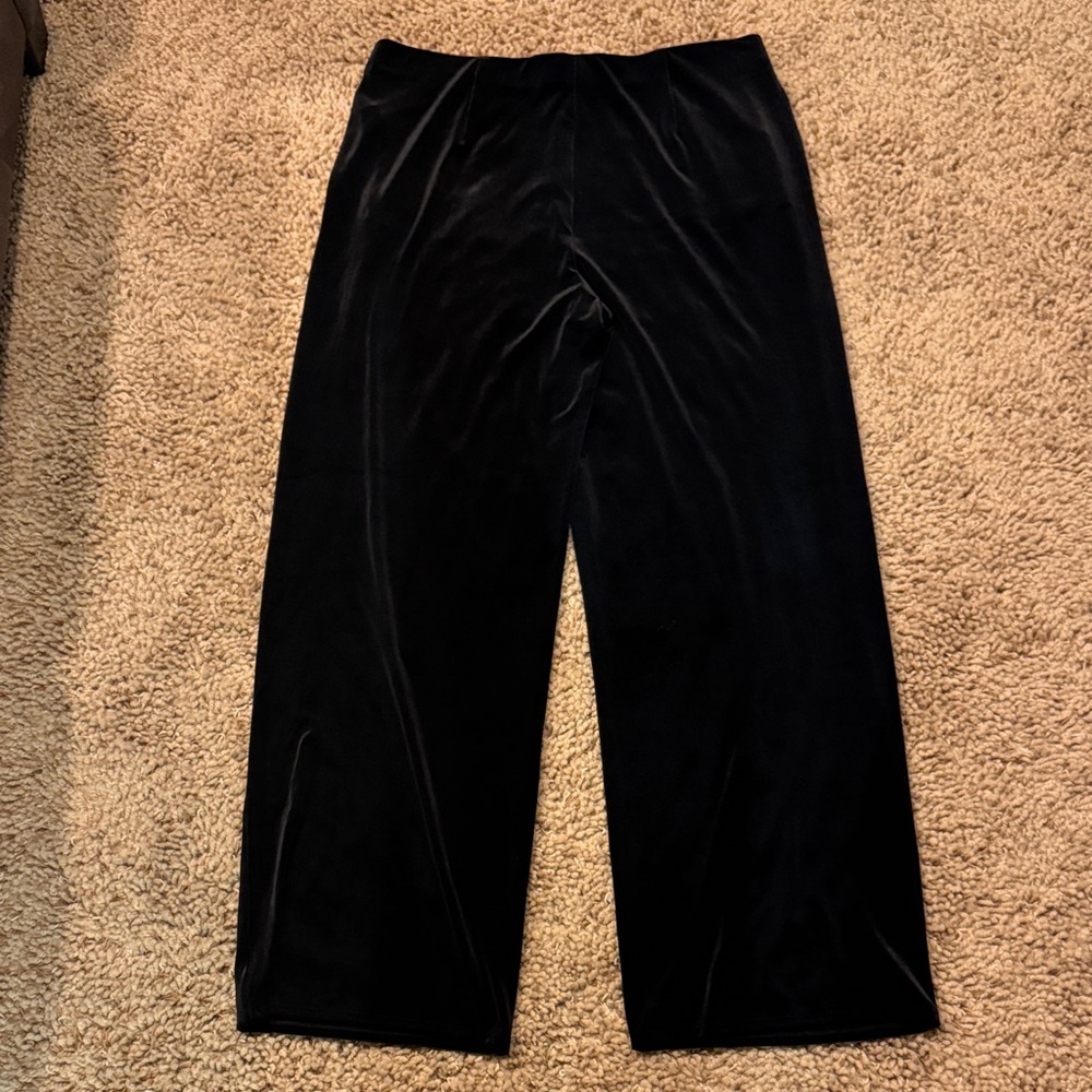 NWT J. Jill Wearever Collection Black Velvet Pants size Large Tall - Picture 4 of 16